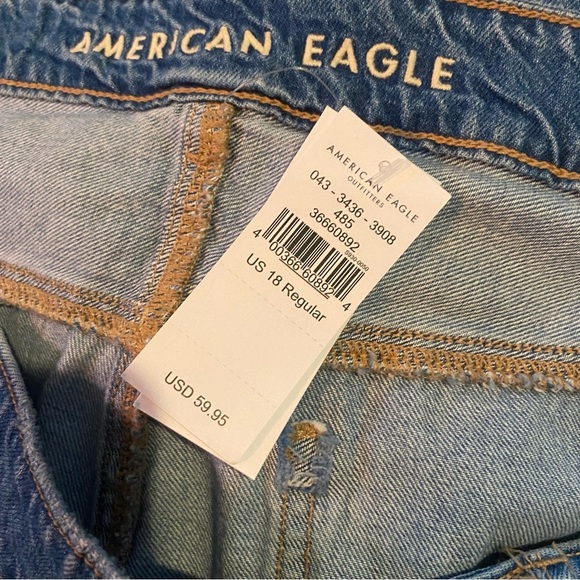 NWT American Eagle Tom Girl Jeans size 18 low rise ripped - Picture 8 of 14